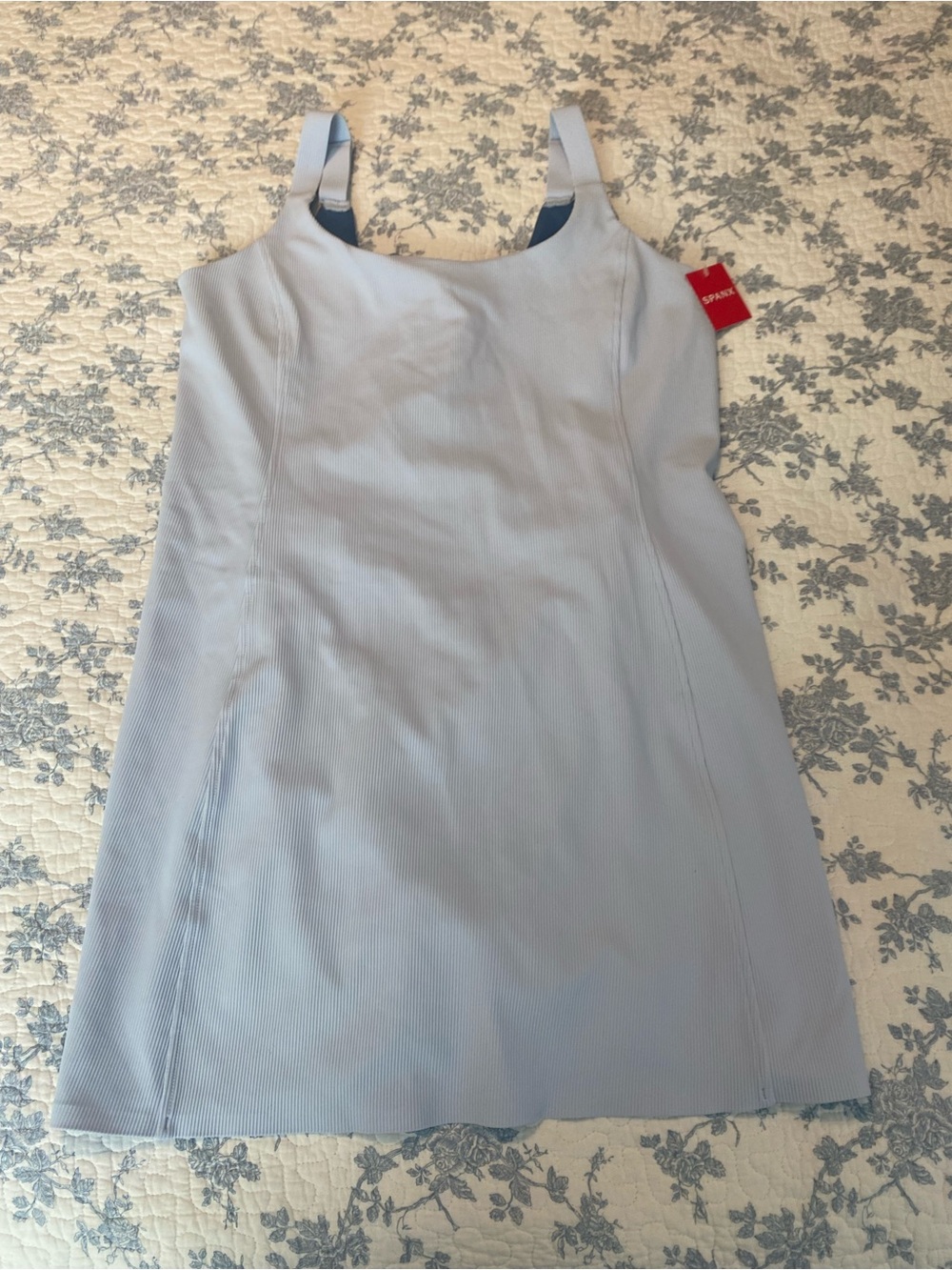 Spanx Straight Fit Ribbed Active Dress Oxford Light Blue Size 1X NWT